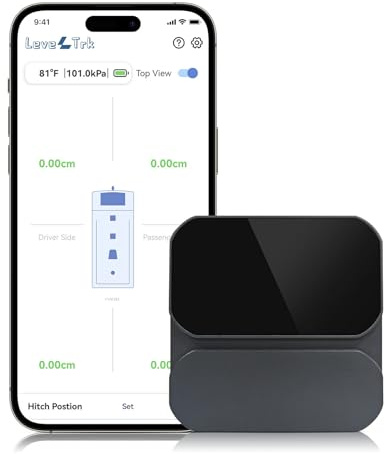 Easesuper Bluetooth Leveler Tool for Campers, LevelTrk Wireless RV Leveling System, Must-Have Accessory for RV Travel Trailer Motorhome, iOS/Android Compatible
