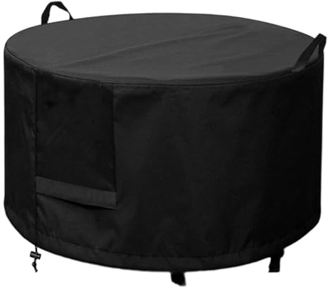 KESOTO Housse de Protection Foyer Extérieur Couverture Ronde Imperméable Accessoire avec Aération Tissu Oxford Convient pour Terrasse Jardin Balcon, 85cmx85cmx40cm