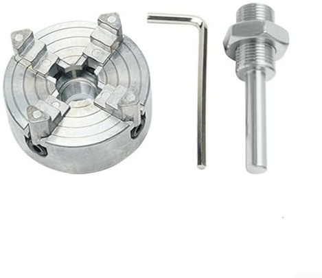 Yuanpgky Portabrocas manual para taladro eléctrico, portabrocas autocentrante de metal Z011 de tres mandíbulas, mini portabrocas de aleación de zinc con rosca de 12 x 1 mm, compatible con (A)