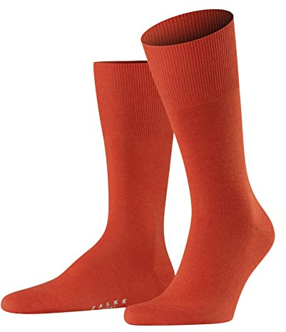 FALKE herr Strumpor Airport M So ull bomull enfärgat 1 par, Orange Red Clay 8095, 41-42