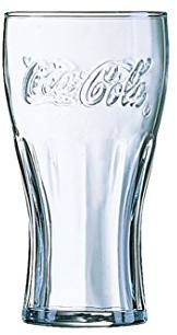 Arcoroc Coca-Cola FH27 - Juego de 6 Vasos de Cristal con línea de llenado de 200 ml