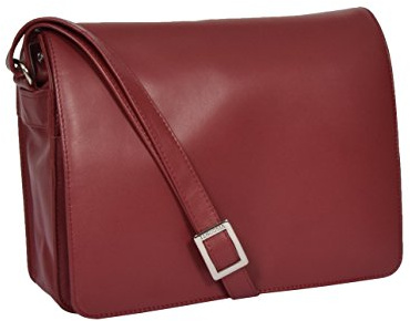 A1 FASHION GOODS Frauen Rot Leder-Umhängetasche Damen Mittlere Größe Klassische Zufällige Klappe Uber Umhängetasche - A54