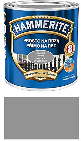 Hammerite Metallschutz-lack Lack Rostschutz 2,5 l Glänzend (Glänzend Grau)