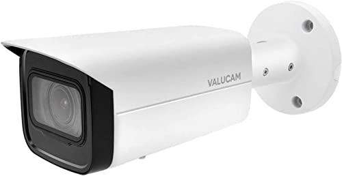 VALUCAM Starlight - Telecamera IP Bullet PoE da 8 MP, 4K, UltraHD, 2,7-13,5 mm, zoom ottico motorizzato, visione notturna IR H.265, impermeabile IP67, WDR, 3D DNR