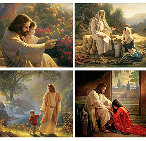 Gdlkss DIY 5D Diamant Painting Heiliger Sohn Jesus Christus,Religion,Bibel,Gebet,Christentum,Unserer Lieben Frau,DIY Stickerei Painting Kreuz Stich Diamond Dekoration 40x50cm