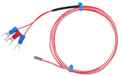 ViaGasaFamido wasserdichte PT100 Temperatursensor Sonde, Sensitiver Platin-Draht-Thermistor für Temperaturmessung, 3 x 20 mm, Temperaturbereich 50 bis + 300, 1m