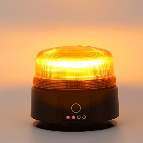 D-TECH LED wiederaufladbares Rundumleuchte magnetisch LED Kabellos Rundumkennleuchte gelbes für Auto Landwirtschaft Bauwesen LED Notfall Warnleuchte magnet,Blitzleuchten Zertifiziert nach ECE R65 R10