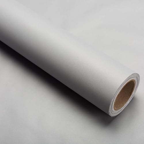 40cmx10m Klebefolie Möbel Selbstklebende Folie Matt Grau Tapete Möbelfolie Möbelaufkleber Aufkleber für Küchenschränke Wasserdichtes DIY Dekorativ Wandschutzfolie