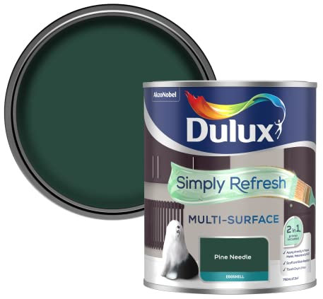 Dulux Simply Refresh Multi Surface Eggsgell Paint - Pine Needle - 750ML