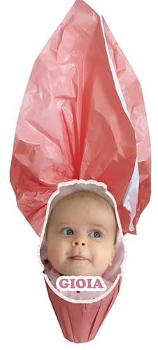 Uovo di Pasqua Personalizzabile con dedica o immagine uovo di cioccolato da 500g sorpresa idea regalo Pasqua 2024 per bimbo o bimba prima pasqua