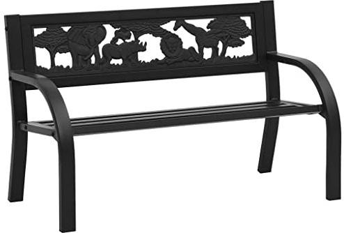 vidaXL Kinder-Gartenbank 86 cm Stahl