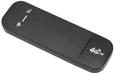 Drahtloser Netzwerk-Router, 4G LTE USB-WLAN-Modem, Tragbarer Mobiler WLAN-Hotspot mit SIM-Kartensteckplatz, Geschwindigkeit Bis zu 150 Mbit/s, WLAN-Dongle für Zuhause, Reisen, Büro (Schwarz)