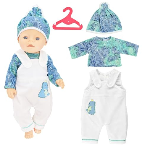 SPERMUOY Puppenkleidung 43 cm Kleidung Bekleidung Outfits für Baby Puppen 35-43 cm,Puppenkleider Puppenzubehör,Kleidung Outfits für Baby Puppen,Puppenkleider Set Puppenzubehör-(Keine Puppe)
