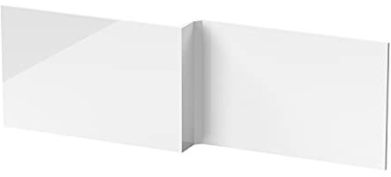 Balterley Front Bath Panel L Shape 1700mm, MDF Bath Panels White, Bathroom Front Panels for Bathtub, Water Resistant Side Panel for L-Shaped Bathroom Baths and Soaking Tubs (White)