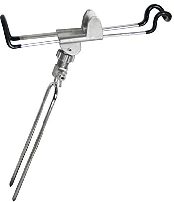 Angelrutenhalter Double Side Angelstabhalter Rotierende Angelstangenhalterung 360 ° Edelstahl Feste Klappstange in den Turmstangenrahmen eingesetzt Rutenhalter