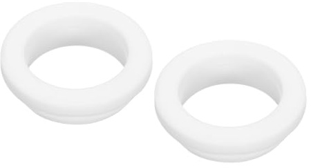 sourcing map 2Pcs Snap Rubber Grommet Hole Plug Mount Dia 30mm ID 25mm H 10mm Narrow Groove Width 2.5mm Seal Anti-Scratch for Electrical Box Cable Pipe White