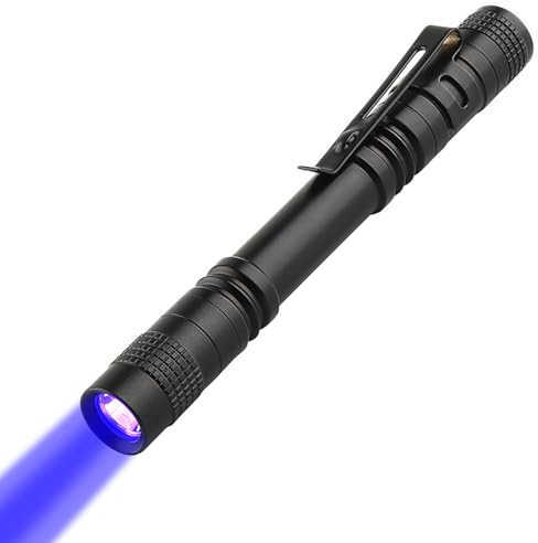 NXPUXP Linterna UV,Linterna de luz Negra UV,lámpara UV de 395 nm,Linterna para detectar Manchas de orina y Mascotas (baterías no incluidas)
