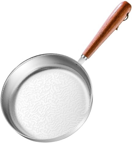 Zerodeko Padella in Acciaio Inox Piccola Antiaderente Per Uova Padellino Portatile Con Manico Antiscivolo Per Cucinare Uova Pancake e Carni in Movimento