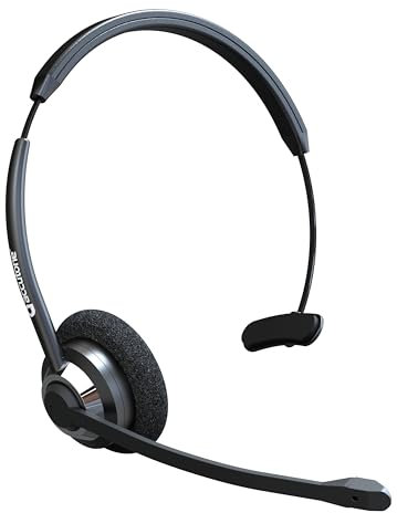 ACCUTONE Sonar 310 Mark II Bluetooth Headset - Bluetooth Headset with NC Mic, Long-Enduring Battery for PC/Mac & Cell Phones. Works with MS Teams/Skype/Zoom