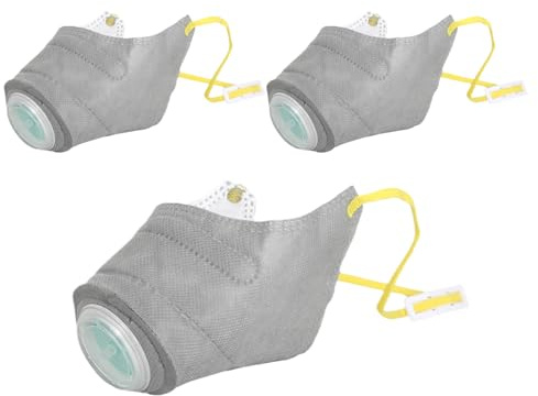 Maschera respiratore per cani, 3 mascherine con filtro 'aria riutilizzabili, vestibilità flessibile, per respirazione liscia, protezione antipolvere per il viso, da indossare all'aperto, per razze