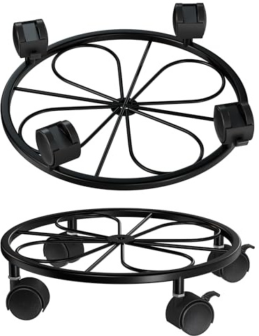 Chinpakden 2 Pack Rolling Plant Stands with Wheels - 10.24 Plant Caddy.
