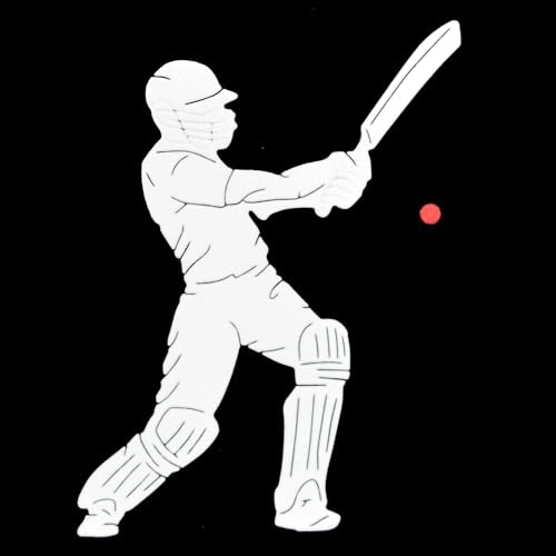 Cricketer & Ball Metal Cutting Dies Set, Card Making, Paper Crafts, Cutter Stencil, F2