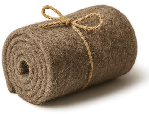 UNIGARDIA Schneckenschutz Schafwollmatte 350 g/m2, 16 x 200 cm, Braun | 100% Bio-Schafwolle, Schafwolle gegen Schnecken, Schneckenabwehr für Garten, biologisch abbaubar