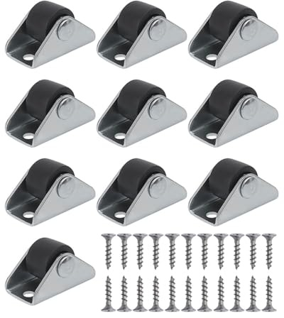 HUVZOR 10 Ruote Fisse da 0.5 inch per Mobili e Carrelli, Inclusa 22 Viti, Ideali per Carichi Pesanti in Ambiente Domestico e Industriale, Design Antigraffio