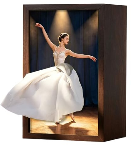 Generisch Ballerina Taschentuchbox, Balletttänzerin, Serviettenhalter, Spender, Holz, Kosmetiktuch-Aufbewahrungsbox mit künstlerischem Rock-Design, Elegante Heimdekoration für Schreibtisch (Khaki)