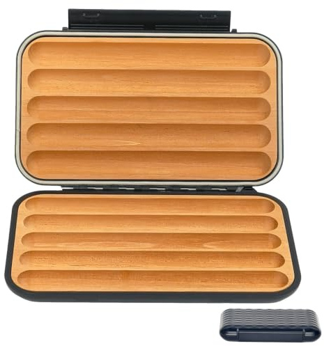 Holibanna Cigar Humidor Case Resefodral för Cigarrer med Premium Cederträ Lining Kompakt och Lätt för Hem och Utomhusbruk