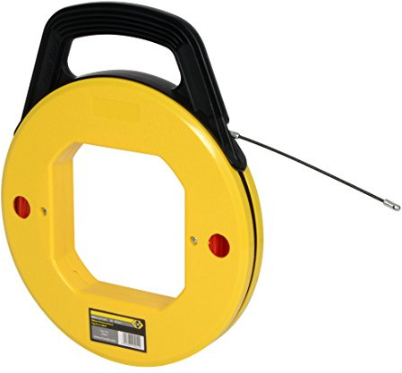C.K Tools Flexible Nylon 10m Cable Fish Tape Reel, 4mm Ø Low Friction Draw Tapes, Electric Wire Puller, Access Fishing Tool, Pulling Rods for Electrician, Electrical Rod for Electricians CK 495050