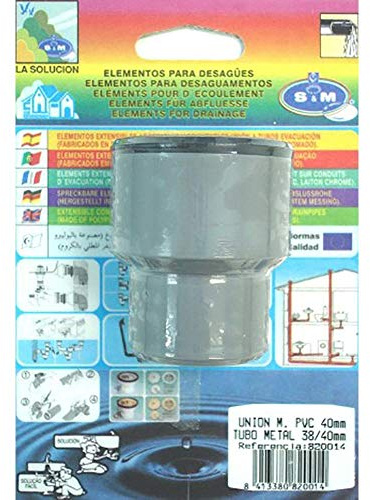 saneaplast metalsant. 820014 – Manchon Evac à tube métallique 38/40 mm-40 mm PVC BL s & m