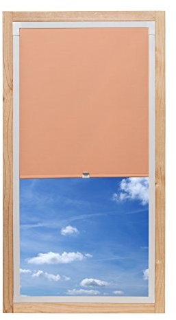 K-home 70-003 Dachfensterrollo Individuell, Stoff, apricot, 96 x 130 cm (B x L)