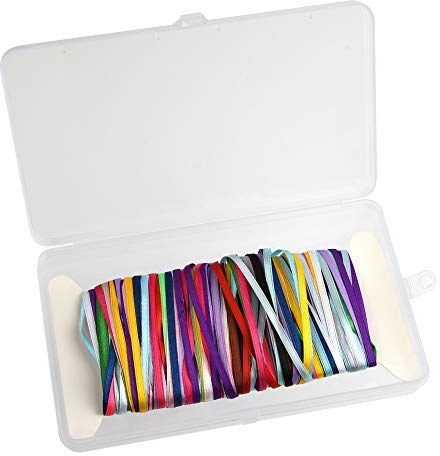 FEPITO 18 Stück x 4m Satinband 3mm Satinbänder in Verschiedenen Farben Geschenkband Schleifenband Hochzeit Dekoband Bänder Stoffband fur Valentinstag Danksagung Geburtstag Weihnachten