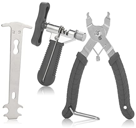 QKURT Fahrrad Werkzeugsatz(3pcs), Fahrradkettenwerkzeug Zange Kette Werkzeuge Fahrrad Kettenmesslehre Perfektes Werkzeug für die Fahrradreparatur