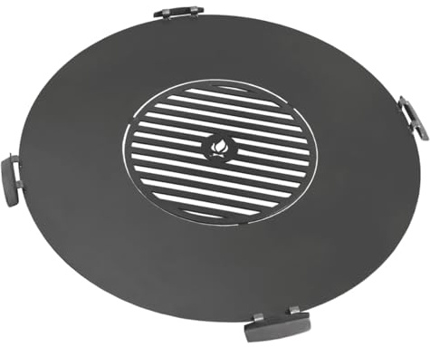 CookKing Grillplatte m. 4 Griffe für Feuerschale mit Grillrost innen 82cm Ø Rost 40 Ø