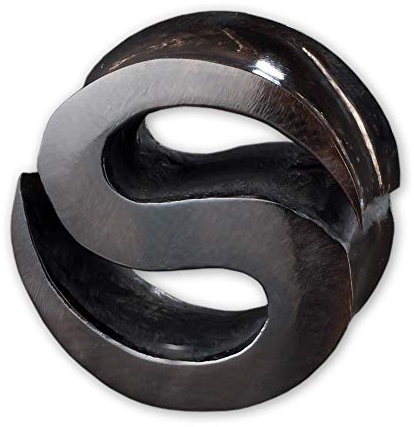 viva-adorno 1 Stück S Plug Flesh Tunnel S Form Büffel Horn schwarz Ohr Piercing 6-12mm HTS