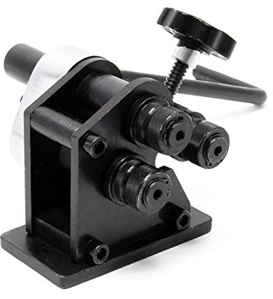 Wiltec Rundbiegemaschine mit min. Biegeradius 70 mm und max. Durchmesser 6,5 mm, Rollenbiegemaschine manuell für Flachstahl und Rundstahl