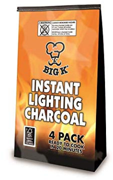 Instant Light Charcoal 4kg (4x 1kg bags) Instant Lighting Charcoal Char coal BBQ Barbecues …