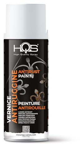 HQS Bomboletta Spray di Vernice Antiruggine 400ml (Antiruggine Bianca)