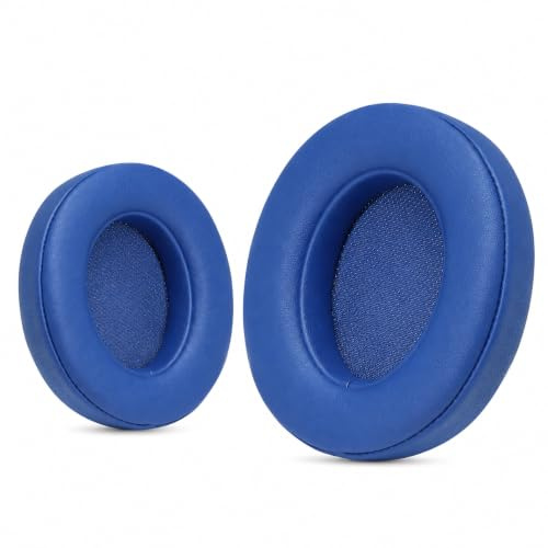 Krone Kalpasmos Earpads Replacement for Beats Studio 3 Wireless, Compatible with Beats Studio 2 & 3 Wired/Wireless/Model B0501/Model B0500 Headphone, Protein Leather & Memory Foam, Blue