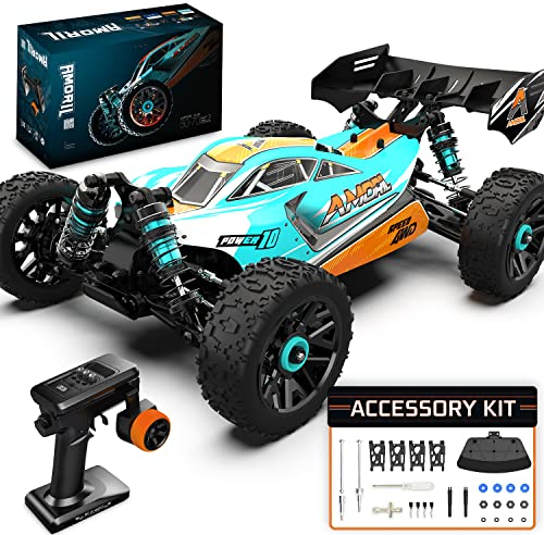 AMORIL 1:14 schnelle ferngesteuerte Autos für Erwachsene, max. 70 + KMH Hobby, ferngesteuertes Auto, 4 x 4 Monstertruck-Rennbuggy, Elektrofahrzeug-Spielzeug, Geschenk für Kinder mit Ölschocks