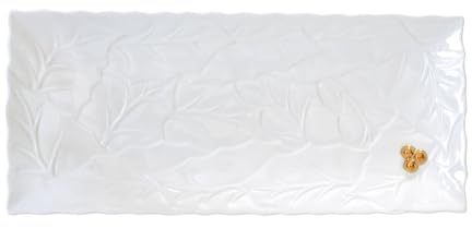 COFFRET PLAT A CAKE 37 x 16,5 CM EN PORCELAINE HOLLY & BERRIES