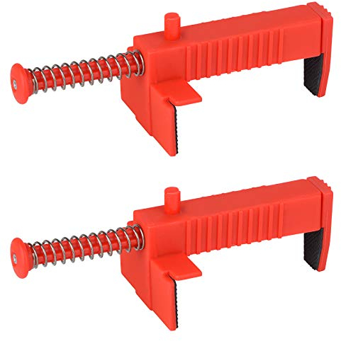 2 Pack Brick Line Runner Brick Liner Clamps Wire Drawer Bricklaying Tool Fixer for Building Construction Brickwork Wire Puller, Red