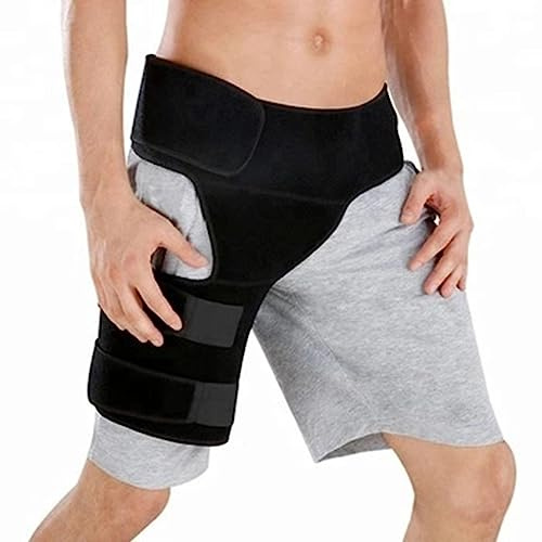 Layhou Bandage de soutien de l'aine réglable pour la compression des cuisses - Prévention des blessures - Accessoire de fitness pour réduire la fatigue musculaire - Soulagement de la douleur
