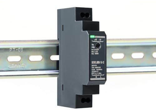 Jadeshay Fuente de Alimentación de Carril DIN 15W 12V 1,25A Transformador de Electricidad para Transformadores Industriales