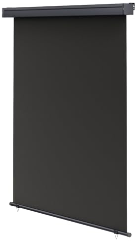 Senkrechtmarkise für Balkon Seitenmarkise ausziehbar Windschutz Balkonmarkise schnelltrocknend, reißfest und windbeständig Vertikalmarkise Sonnenschutz Rollo Beschattung (140x140 cm, Anthrazit)