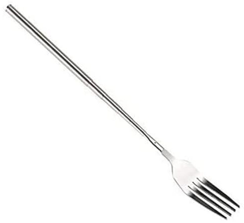 Tenedor extensible de acero inoxidable, tenedor largo ergonómico, tenedor telescópico duradero, tenedor extendido versátil para barbacoa, camping, reuniones familiares y frutas