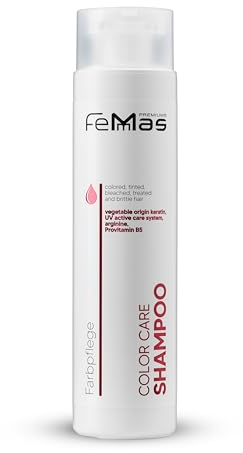 FemMas Color Care Haarshampoo I Shampoo für blondiertes, getöntes & gefärbtes Haar I Color Shampoo für langanhaltenden Farbglanz I Farbshampoo mit Schutzfilm-Formel mit Keratin & Arginin I 300 ml