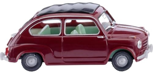 Wiking 009908 H0 Auto modello Fiat 600, rosso vino